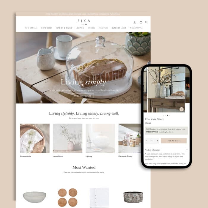 Ecommerce website design by Crawford Designworks